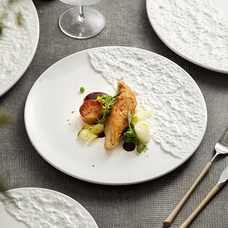 Steak Plate Ceramic Western Main Dish Plate Hotel Restaurant Creative Food Decoration Home Kitchen Dessert Cake Plate Tableware
Steak Plate Ceramic Western Main Dish Plate Hotel Restaurant Creative Food Decoration Home Kitchen Dessert Cake Plate Tableware