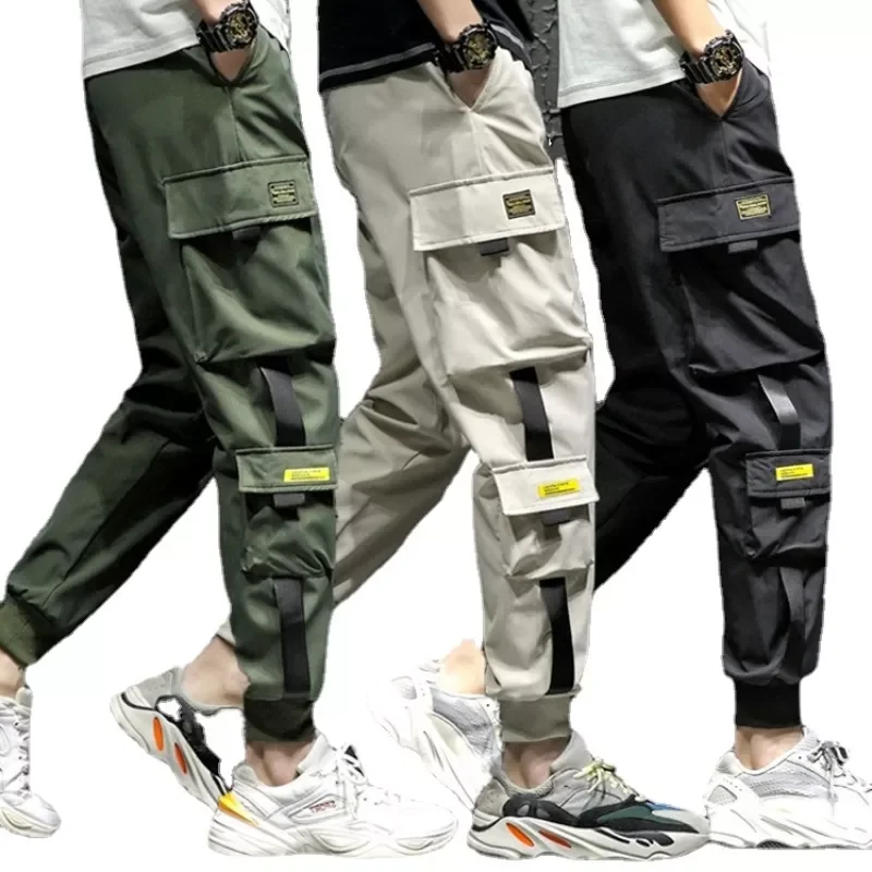 NEW IN Spring Men's Cargo Jogger Pants Ribbons Hip Hop Casual Male Joggers Trousers Fashion Streetwear Harem Pants
NEW IN Spring Men's Cargo Jogger Pants Ribbons Hip Hop Casual Male Joggers Trousers Fashion Streetwear Harem Pants
