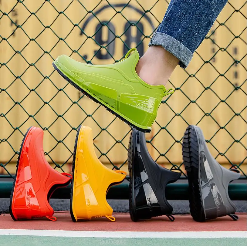 New Rain Boots Men's Tide Short Rain Boots Non-slip Kitchen Takeaway Water Shoes Thick-soled Overshoes Fishing Rubber Shoes
New Rain Boots Men's Tide Short Rain Boots Non-slip Kitchen Takeaway Water Shoes Thick-soled Overshoes Fishing Rubber Shoes