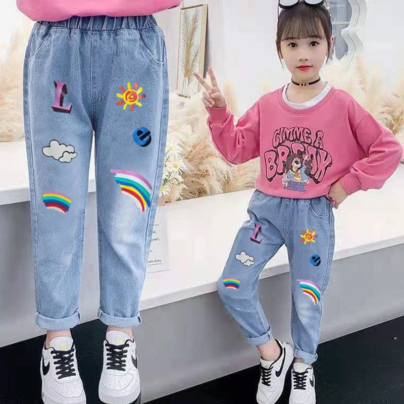 New Fashion Jeans for Girl Cartoon Pattern Jeans Casual Style Kid Denim Pants Spring Autumn Children's Clothes 4 6 8 10 12 13Yrs
New Fashion Jeans for Girl Cartoon Pattern Jeans Casual Style Kid Denim Pants Spring Autumn Children's Clothes 4 6 8 10 12 13Yrs