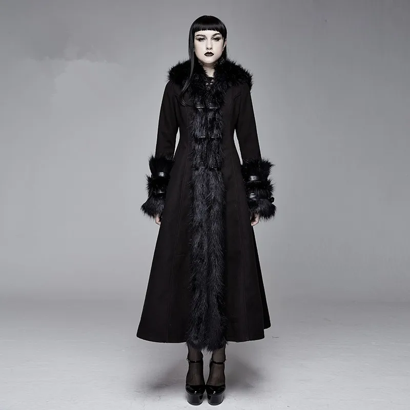 Winter Black Red Long Coat Women Hooded Patchwork Wool Gothic Vintage Coats Women Jacket Women Clothing
Winter Black Red Long Coat Women Hooded Patchwork Wool Gothic Vintage Coats Women Jacket Women Clothing