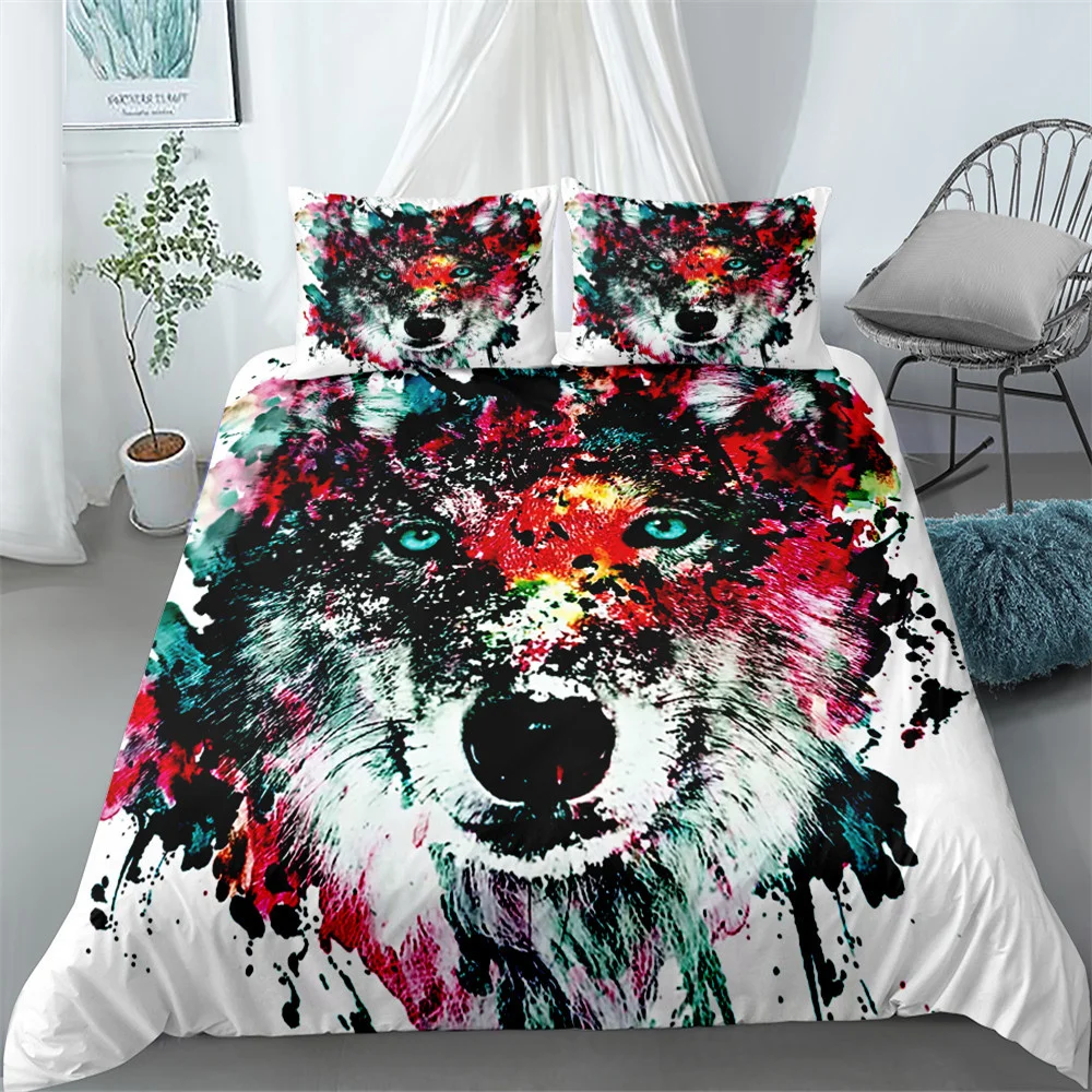 Love Wolf Bedding Set Duvet Cover Set 3d Bedding Digital Printing Bed Linen Queen Size Bedding Set Fashion Design
Love Wolf Bedding Set Duvet Cover Set 3d Bedding Digital Printing Bed Linen Queen Size Bedding Set Fashion Design