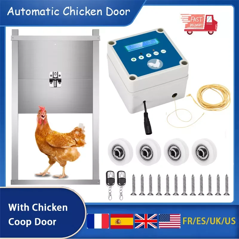 Automatic Solar Chicken Door With Slider Door Opener Chicken Coop LCD Screen With Timer & Light Sensor For Safe Chicken Keeping 
Automatic Solar Chicken Door With Slider Door Opener Chicken Coop LCD Screen With Timer & Light Sensor For Safe Chicken Keeping