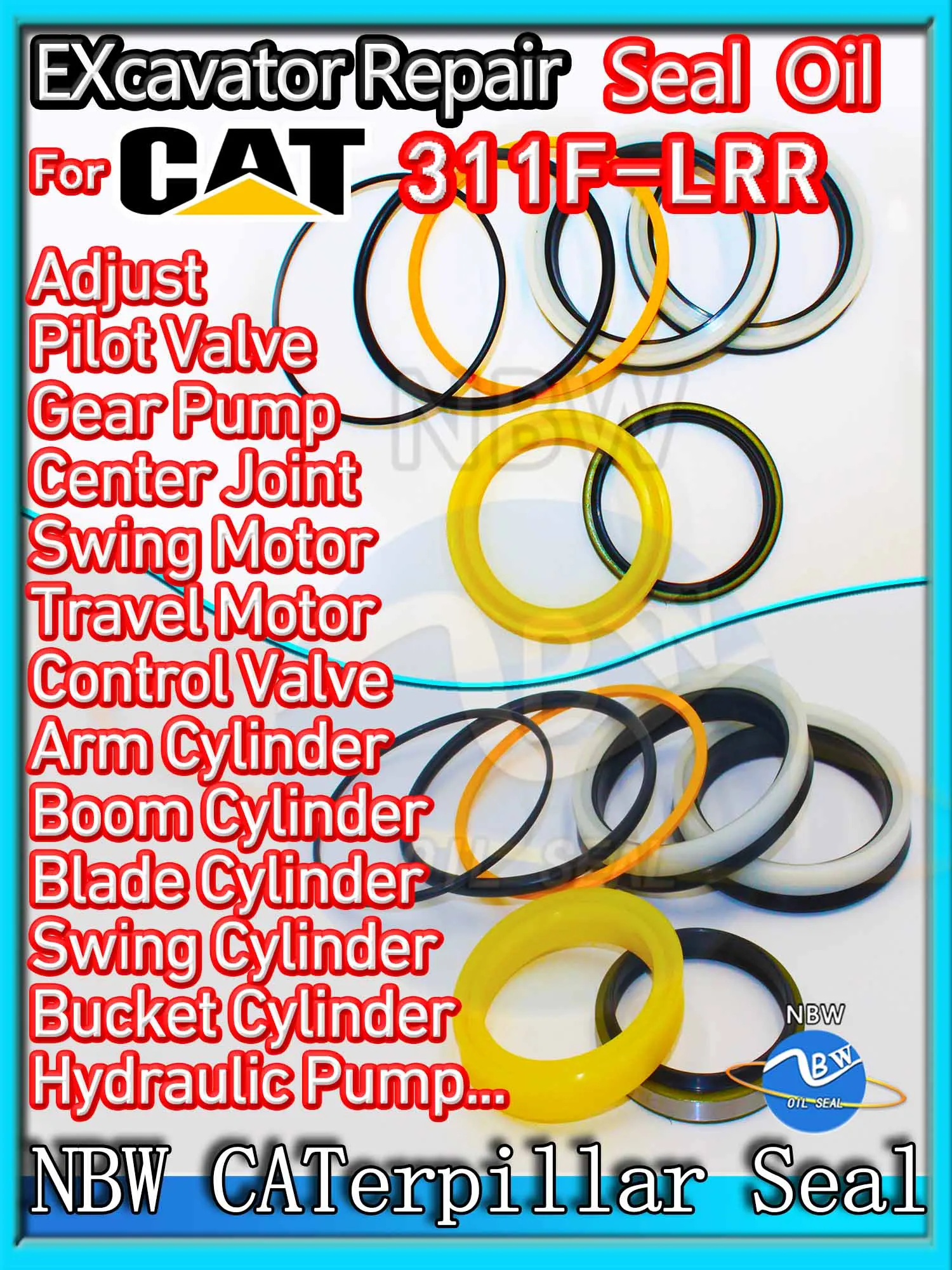 For Caterpillar 311F-LRR Excavator Oil Seal Kit High Quality Repair Cat 311F LRR Piston Rod Shaft Replacement Dust Bushing Blade
For Caterpillar 311F-LRR Excavator Oil Seal Kit High Quality Repair Cat 311F LRR Piston Rod Shaft Replacement Dust Bushing Blade