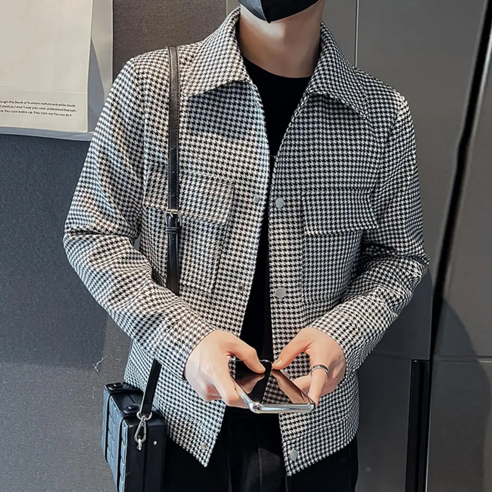 Men Jacket Lapel Jacket Fashionable Men's Slim Fit Spring Autumn Jacket with Lapel Collar Streetwear Coat for A Stylish Trendy
Men Jacket Lapel Jacket Fashionable Men's Slim Fit Spring Autumn Jacket with Lapel Collar Streetwear Coat for A Stylish Trendy