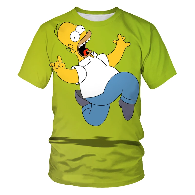 Летняя популярная модная футболка с 3D-принтом персонажа из мультфильма