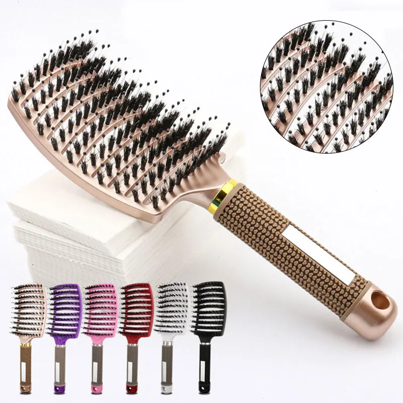 Hair Scalp Massage Comb Hairbrush Women Curly Untangling Hair Brush Bristle Nylon Salon Hair Styling Tools Wet Dry Hairdressing
Hair Scalp Massage Comb Hairbrush Women Curly Untangling Hair Brush Bristle Nylon Salon Hair Styling Tools Wet Dry Hairdressing