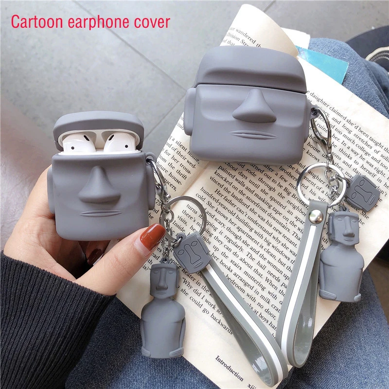 2022 New 3D Cartoon Stone Statue Earphone Cover Wireless Bluetooth Earphone Silicone cover cute Key ring for AirPods 1 2 3 Pro
2022 New 3D Cartoon Stone Statue Earphone Cover Wireless Bluetooth Earphone Silicone cover cute Key ring for AirPods 1 2 3 Pro