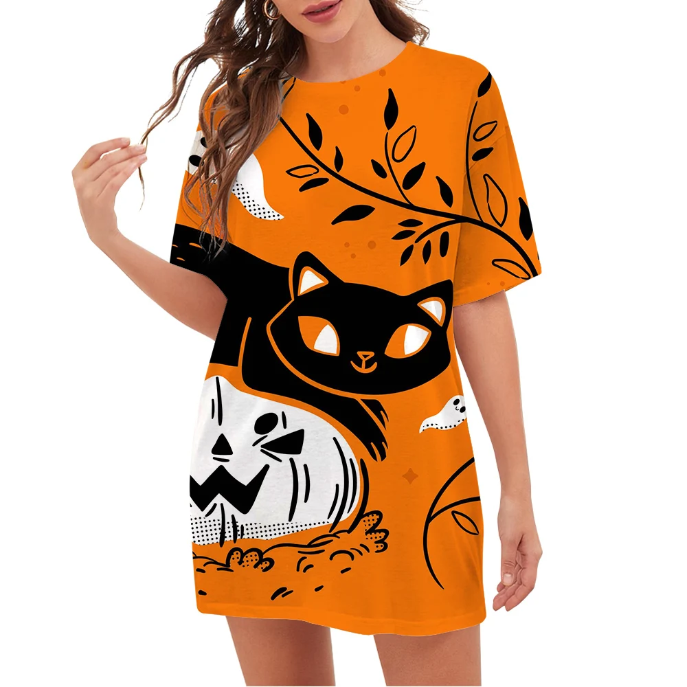 CLOOCL Orange Women T-shirt Halloween Cat and Jack-o-lantern 3D Print Loose Casual Short Sleeve Crew Neck Tee Oversized Tops
CLOOCL Orange Women T-shirt Halloween Cat and Jack-o-lantern 3D Print Loose Casual Short Sleeve Crew Neck Tee Oversized Tops