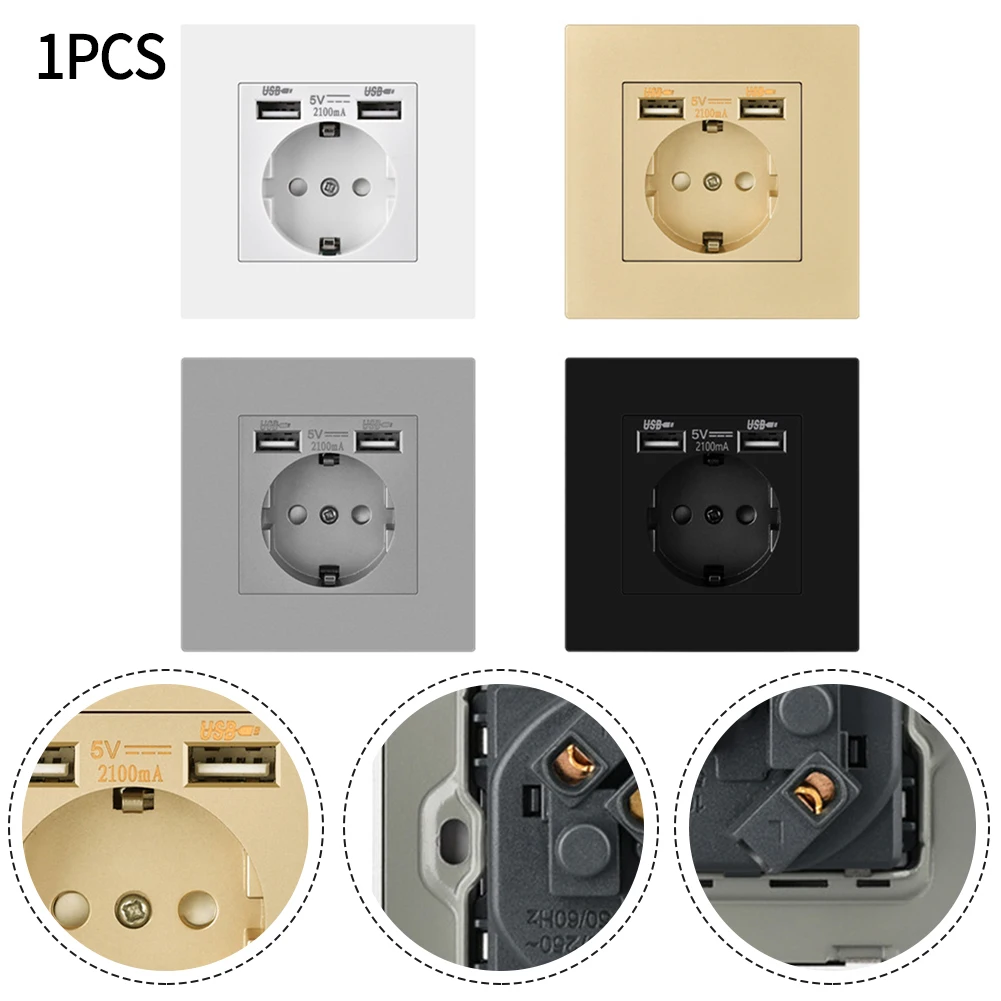 16A Power Socket EU Socket With Usb 86*86mm Smart LED ON/OFF Outlets Dual Usb Plug 2A PC Panel AC110-250v For Home Wall Socket
16A Power Socket EU Socket With Usb 86*86mm Smart LED ON/OFF Outlets Dual Usb Plug 2A PC Panel AC110-250v For Home Wall Socket
