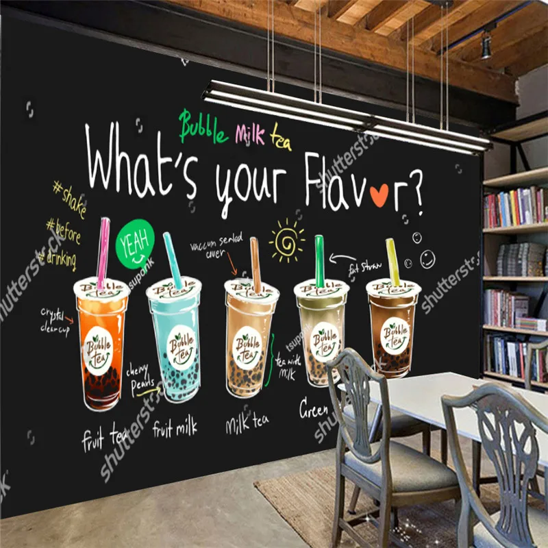 Modern Hand-painted Bubble Tea Shop Picture Wallpaper Afternoon Tea Dessert Black Industrial Decor Background Murals Wall Paper
Modern Hand-painted Bubble Tea Shop Picture Wallpaper Afternoon Tea Dessert Black Industrial Decor Background Murals Wall Paper