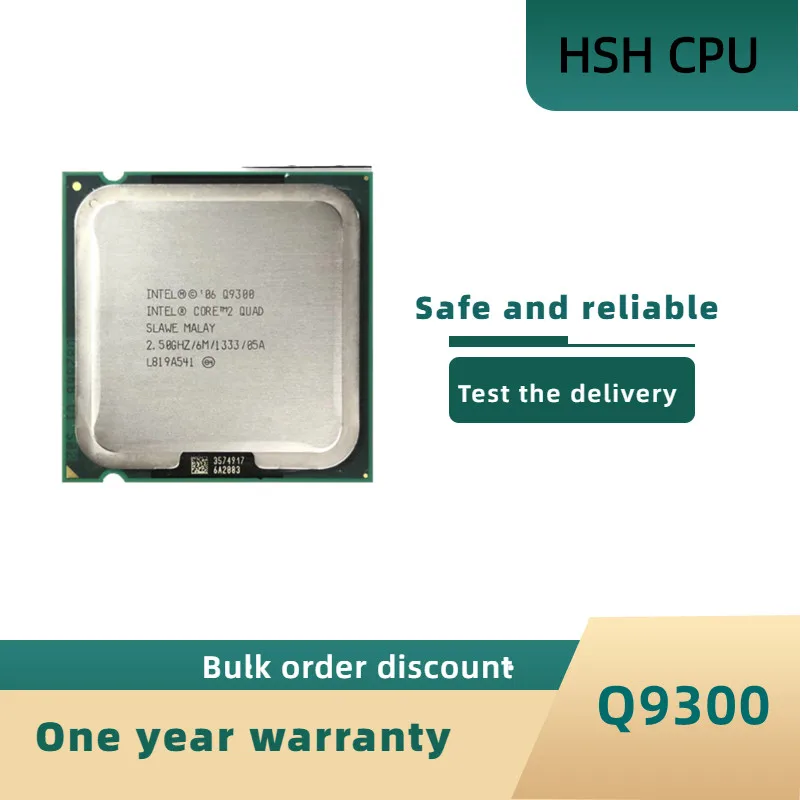 

free shipping Original lntel 2 Quad Q9300 Processor 2.5GHz /6MB Cache/ FSB 1333 Desktop LAG 775 CPU