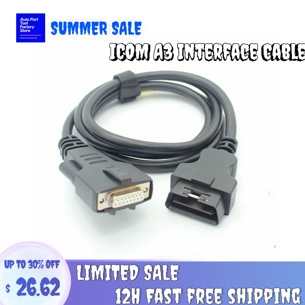 

For BMW ICOM NEXT A3 Diagnostic Programming Interface Cable OBD2 16pin To 15pin Car Cable ICOM A3+B+C Coding Connect A3 Cables