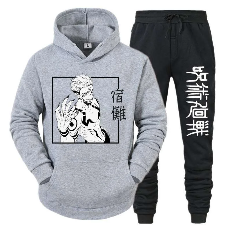 New Fashion Jujutsu Kaisen Sukuna anime Tracksuits Men Women Casual Athletic Sets Long Sleeve Pullover Hoodie + Pants Outfit
New Fashion Jujutsu Kaisen Sukuna anime Tracksuits Men Women Casual Athletic Sets Long Sleeve Pullover Hoodie + Pants Outfit