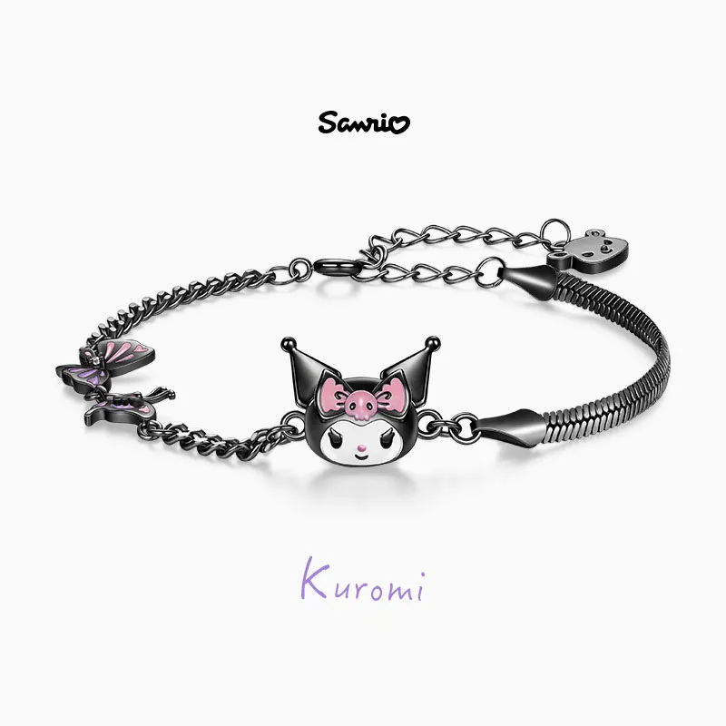 Kuromi Copper Bracelets Kawaii Sanrios Anime Butterfly Sobriety Minority Design Head Ornament Accessories Friends Birthday Gifts
Kuromi Copper Bracelets Kawaii Sanrios Anime Butterfly Sobriety Minority Design Head Ornament Accessories Friends Birthday Gifts
