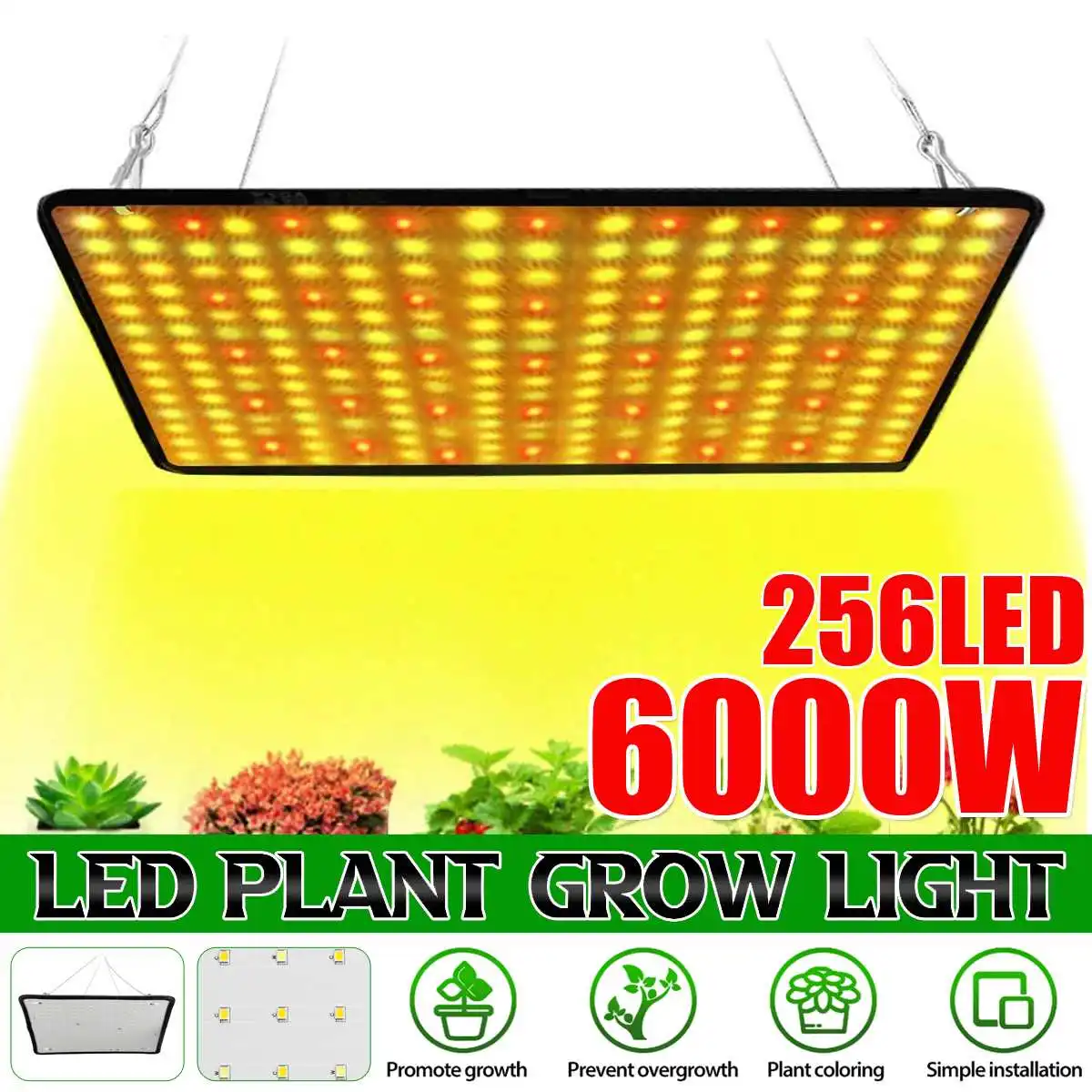 

6000W 256 LED Growth Lamp For Plants Led Grow Light Full Spectrum Phyto Lamp Fitolampy Indoor Herbs Light For Greenhouse Grow