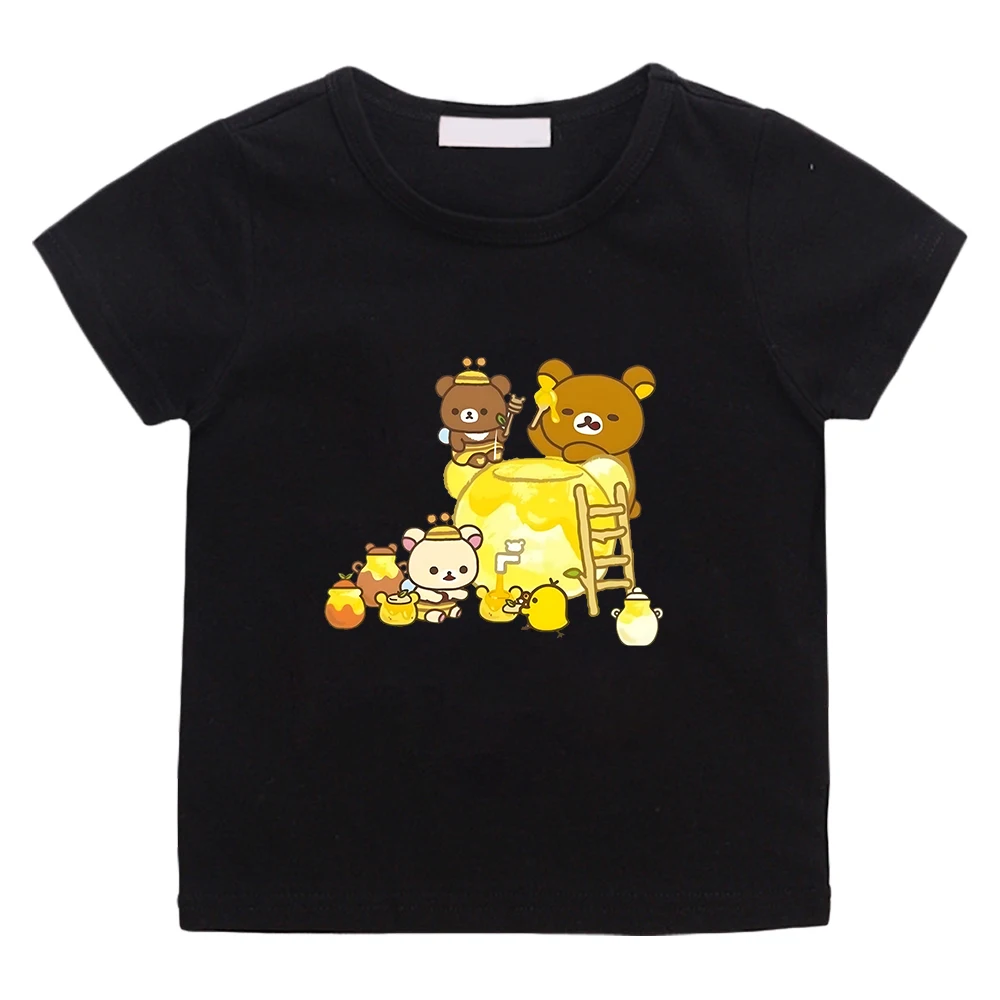 Rilakkuma Bear T-shirt for Children Boys/Girls 100% Cotton High Quality Tee-shirt Kawaii Cartoon Graphic Printed Tshirts Funny 
Rilakkuma Bear T-shirt for Children Boys/Girls 100% Cotton High Quality Tee-shirt Kawaii Cartoon Graphic Printed Tshirts Funny