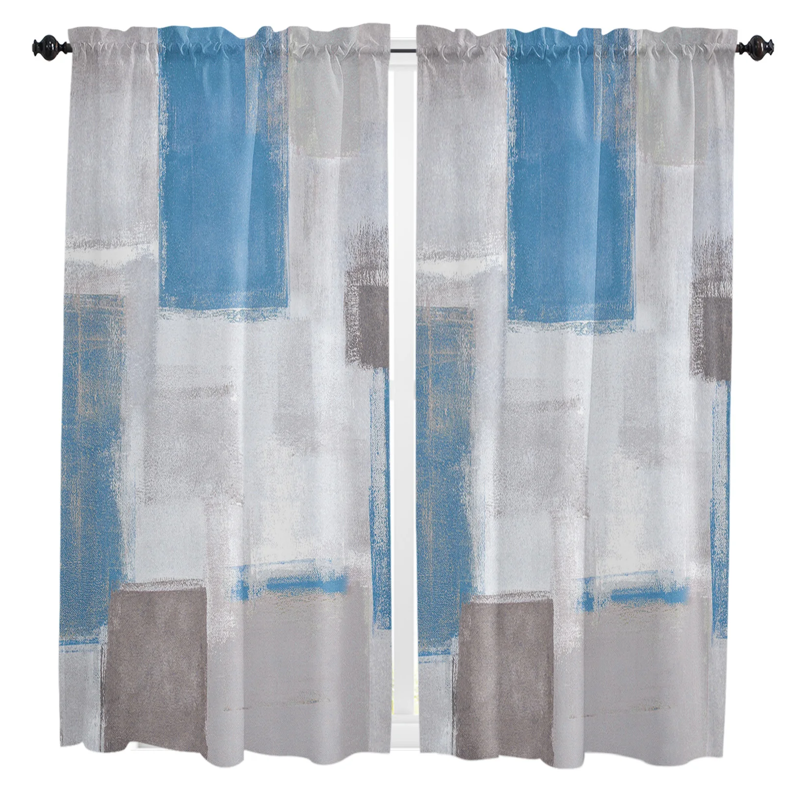 Blue Paint Square Graffiti Small Curtain Rod Pocket Short Curtains Half Drapes Partition Cabinet Door Window Curtains Home Decor
Blue Paint Square Graffiti Small Curtain Rod Pocket Short Curtains Half Drapes Partition Cabinet Door Window Curtains Home Decor