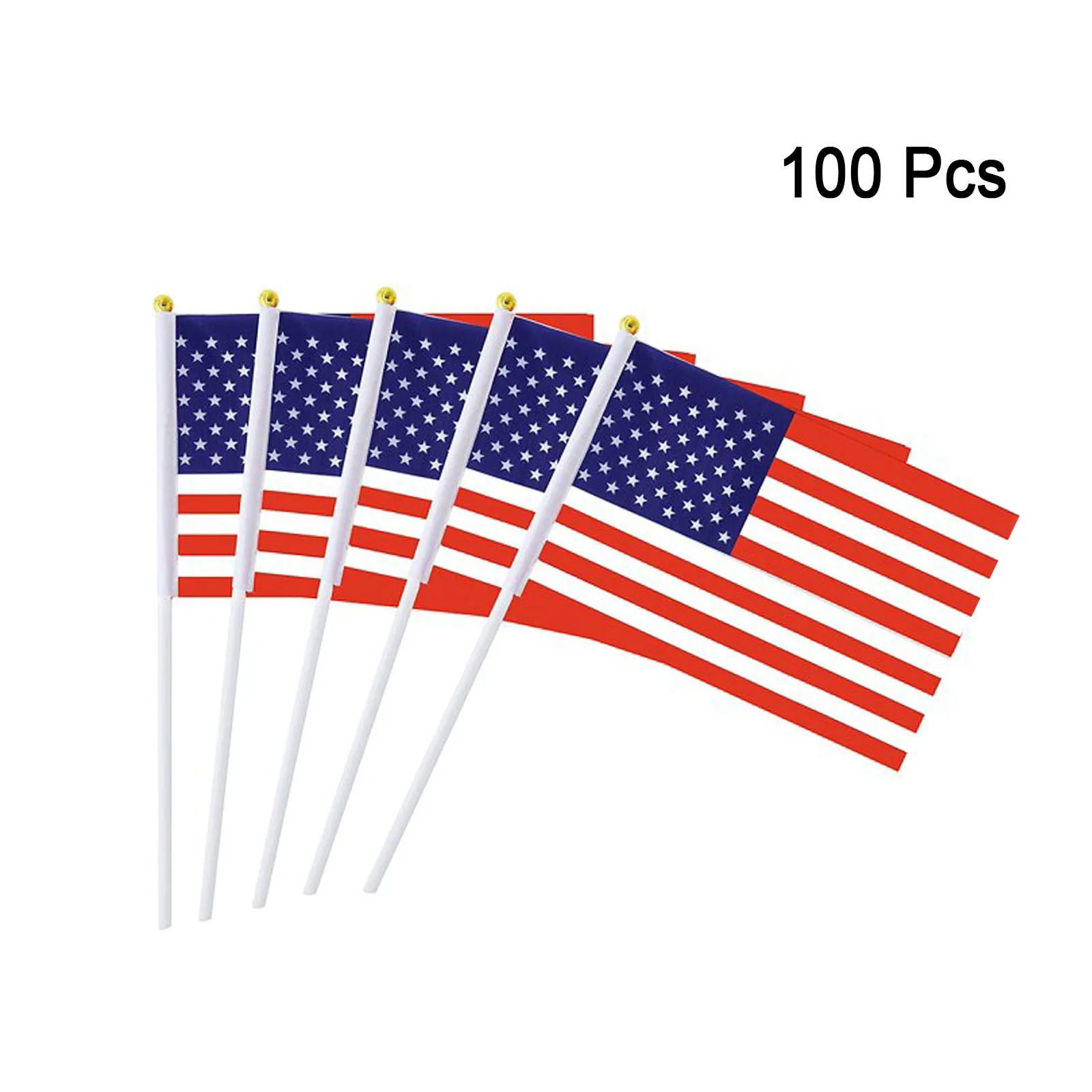 100pcs Usa Stick Flag American Us Handheld Mini Flag Ensign 30cm Pole United States Hand Held Stick Flag Banner In Stock
100pcs Usa Stick Flag American Us Handheld Mini Flag Ensign 30cm Pole United States Hand Held Stick Flag Banner In Stock