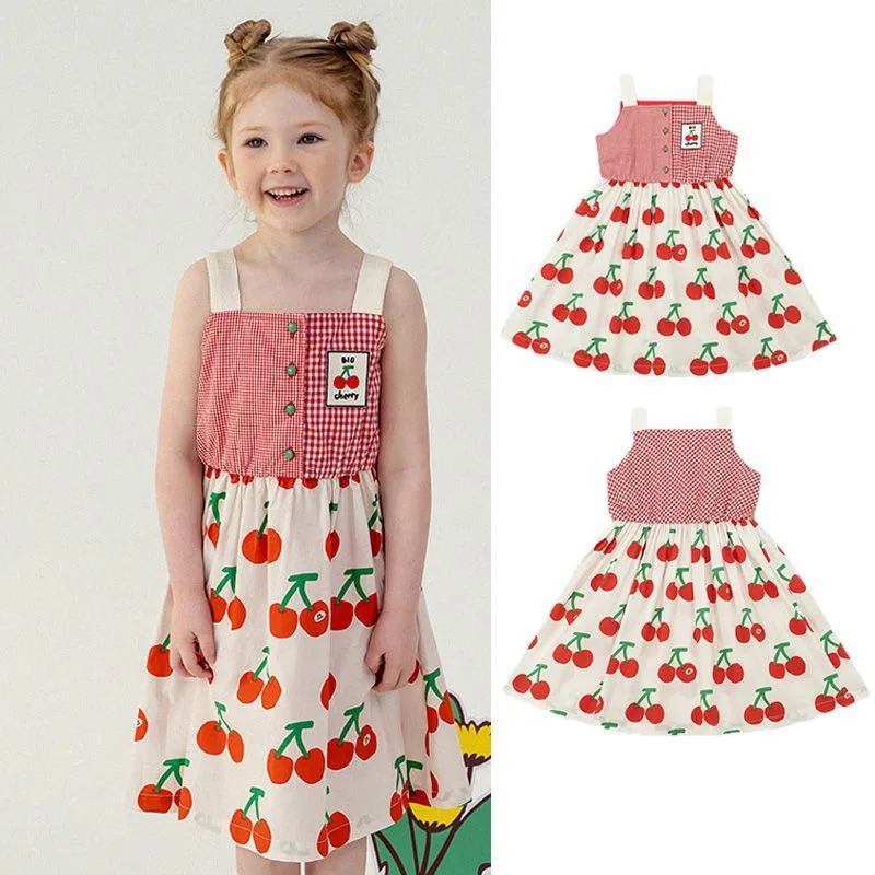 Korean Style Cherry Printed Suspender Dress PS 2023 Summer Collection for Girls
Korean Style Cherry Printed Suspender Dress PS 2023 Summer Collection for Girls