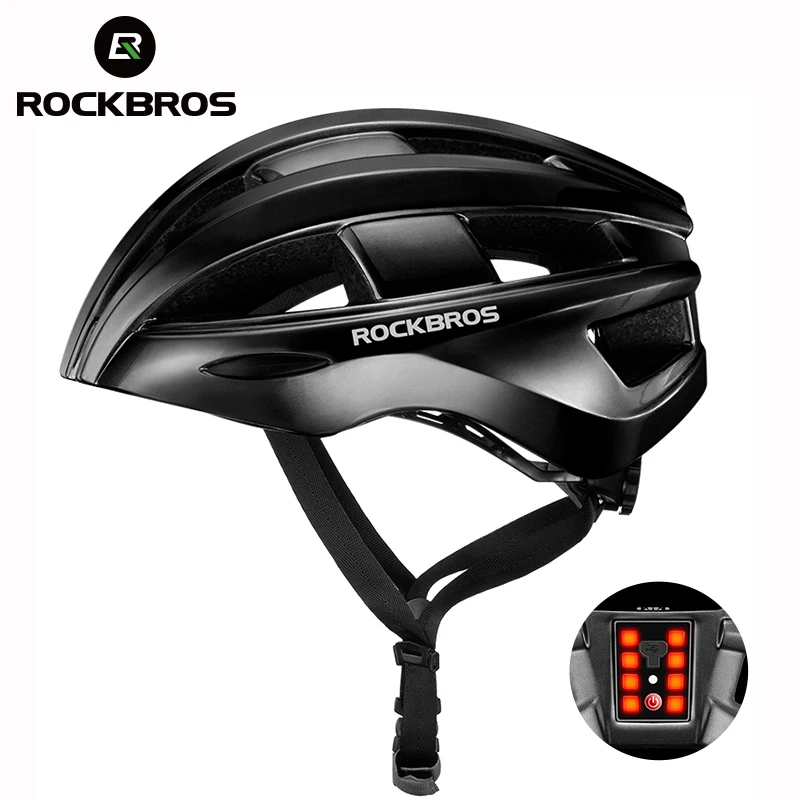 

ROCKBROS Bicycle Light Helmet EPS PC Intergrally-molded Safety Cycling Helmet MTB Road Warning LED Taillight Bike Helmet