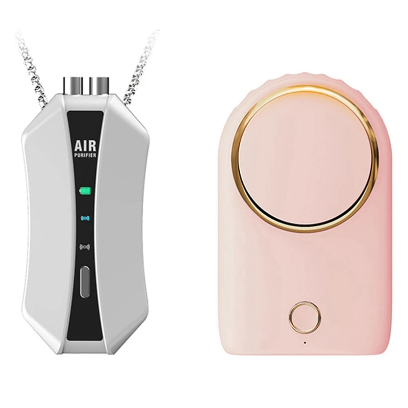 Air Purifier Necklace Mini Personal Wearable Necklace White & Air Cooling Fan Personal Hanging Neck Fan USB Fan Pink
Air Purifier Necklace Mini Personal Wearable Necklace White & Air Cooling Fan Personal Hanging Neck Fan USB Fan Pink