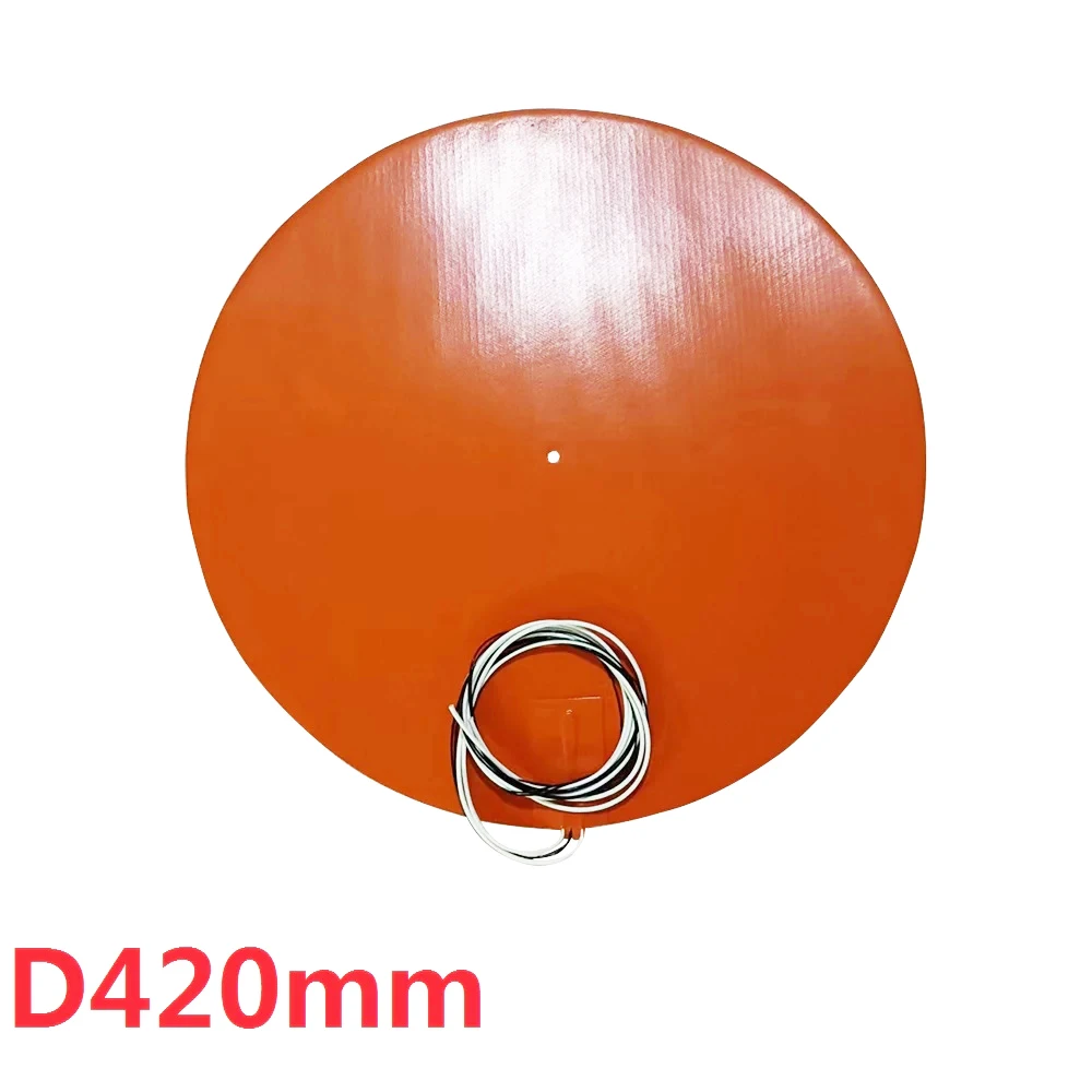 Diameter 420mm with Center Hole, Customized Silicone Heater, 700w@230v NTC+3M Glue
Diameter 420mm with Center Hole, Customized Silicone Heater, 700w@230v NTC+3M Glue