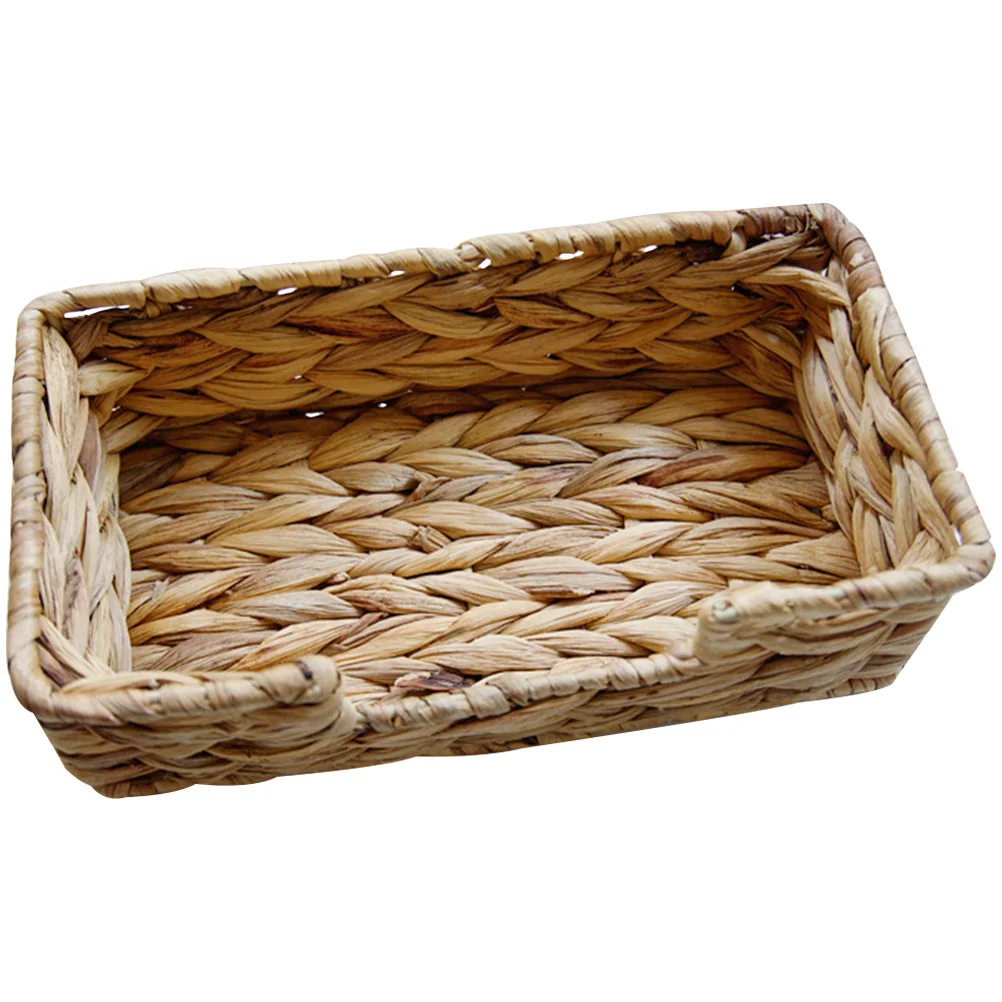 

Decorative Woven Basket Storage Bin Baskets Lids Containers Outdoor Tabletop Snacks Grocery