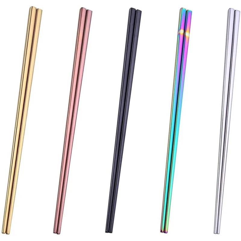 Learning Chopsticks Reusable Dishwasher Safe Metal Chopsticks, Square Lightweight Chop Sticks 5 Pairs
Learning Chopsticks Reusable Dishwasher Safe Metal Chopsticks, Square Lightweight Chop Sticks 5 Pairs