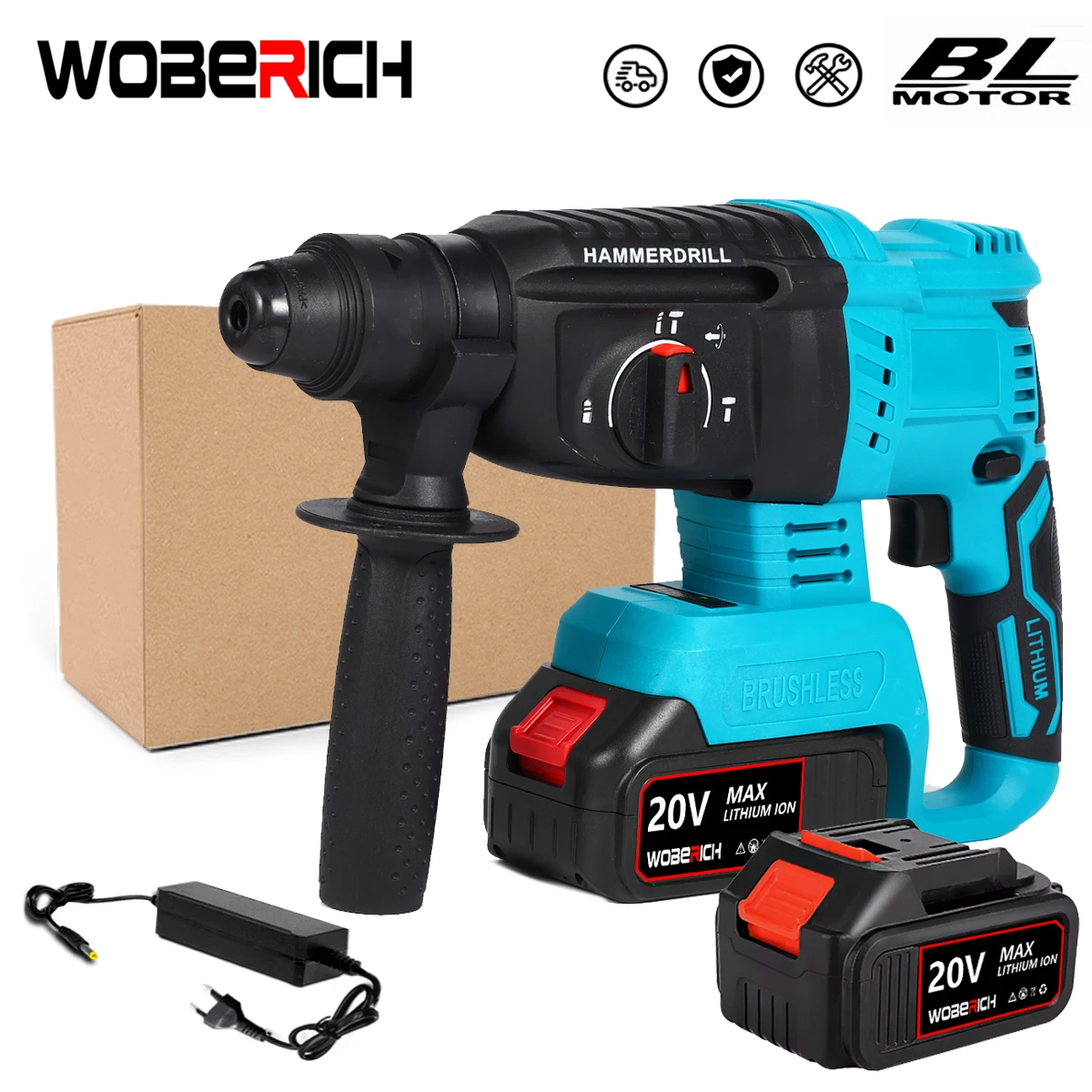 18V 4 Functions Electric Cordless Rotary Hammer Drill Rechargeable Hammer 27mm Impact Drilll For 18V Makita Battery
18V 4 Functions Electric Cordless Rotary Hammer Drill Rechargeable Hammer 27mm Impact Drilll For 18V Makita Battery