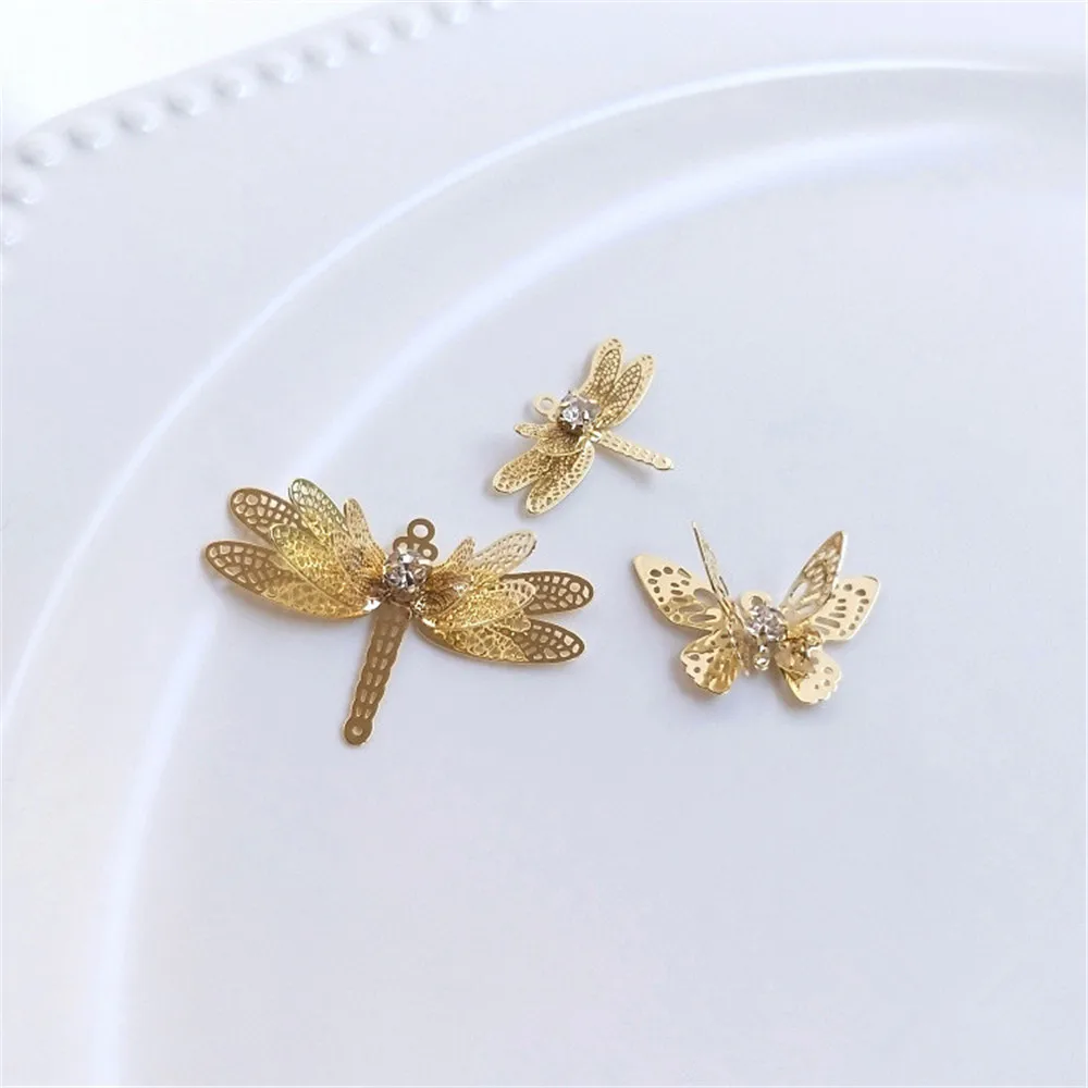 14K Gold Filled Plated Zircon three-dimensional butterfly dragonfly pendant diy earpiece hairpin pendant
14K Gold Filled Plated Zircon three-dimensional butterfly dragonfly pendant diy earpiece hairpin pendant