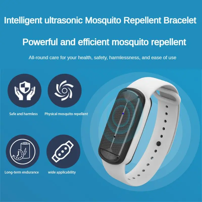 

Многофункциональный наручный ремешок RYRA M90 против комаров, ультразвуковой отпугиватель насекомых, перезаряжаемый электронный браслет, наручные часы