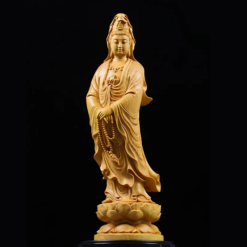 22cm Chinese solid wood Guanyin Buddha sculpture home decoration accessories car office supplies Buddha decoration crafts
22cm Chinese solid wood Guanyin Buddha sculpture home decoration accessories car office supplies Buddha decoration crafts