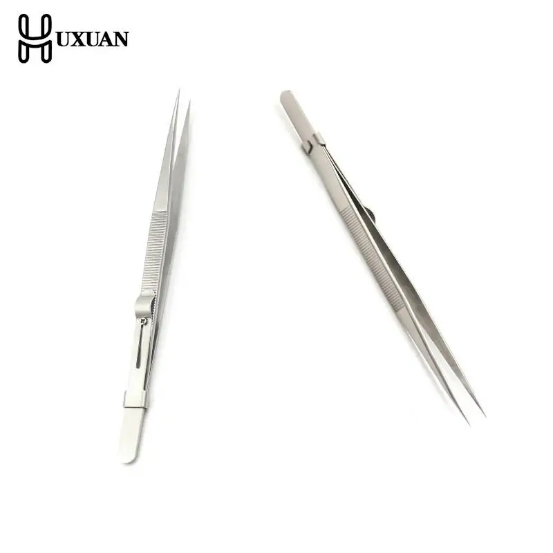 

6.5" Precision Adjustable Slide Lock Anti Static Tweezers For Jewelry Electronic Component Holding Repair Tools