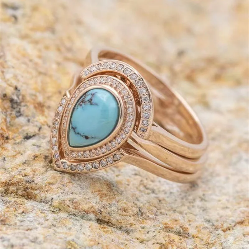 Elegant 14K Rose Gold Filled Turquoise Knuckle Ring Set for Women Vintage Metal Geometric Midi Finger Rings Boho Wedding Jewelry
Elegant 14K Rose Gold Filled Turquoise Knuckle Ring Set for Women Vintage Metal Geometric Midi Finger Rings Boho Wedding Jewelry