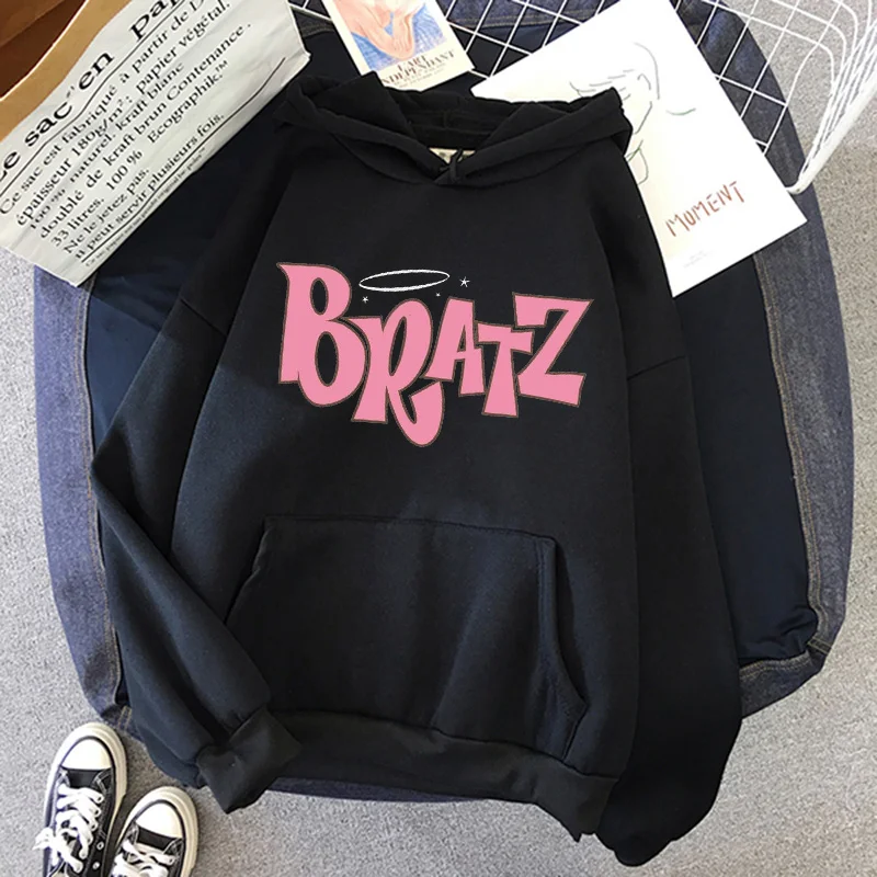 Winter Bratz Letter Sweatshirt Women's Casual Pink Top harajuku Fashion Hooded Sweatshirt Long Sleeve Print Graphic Jacket Women
Winter Bratz Letter Sweatshirt Women's Casual Pink Top harajuku Fashion Hooded Sweatshirt Long Sleeve Print Graphic Jacket Women