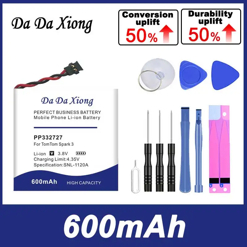 DaDaXionong 100% Оригинальный 600mAh WT-TTS3 Аккумулятор для TomTom Spark 3 PP332727
DaDaXionong 100% Оригинальный 600mAh WT-TTS3 Аккумулятор для TomTom Spark 3 PP332727