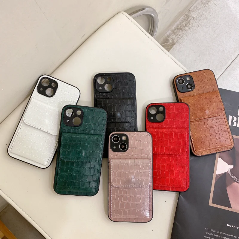 Soild Color Leather Card Pocket Rear Cover Mobile Phone Case with Holder for iPhone 14 13 12 11 ProMax X XR XS Max 7 8 Plus 6 6S 
Soild Color Leather Card Pocket Rear Cover Mobile Phone Case with Holder for iPhone 14 13 12 11 ProMax X XR XS Max 7 8 Plus 6 6S