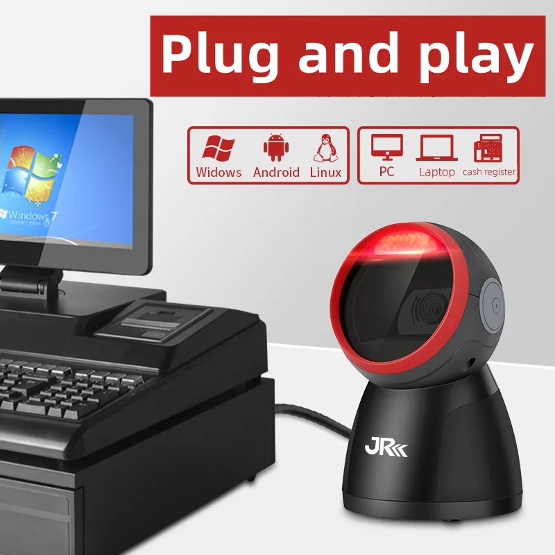 Jooytec 2D Wired Barcode Scanner QR Code Platform Hands-free for POS Retail Shop Handfree Desktop
Jooytec 2D Wired Barcode Scanner QR Code Platform Hands-free for POS Retail Shop Handfree Desktop