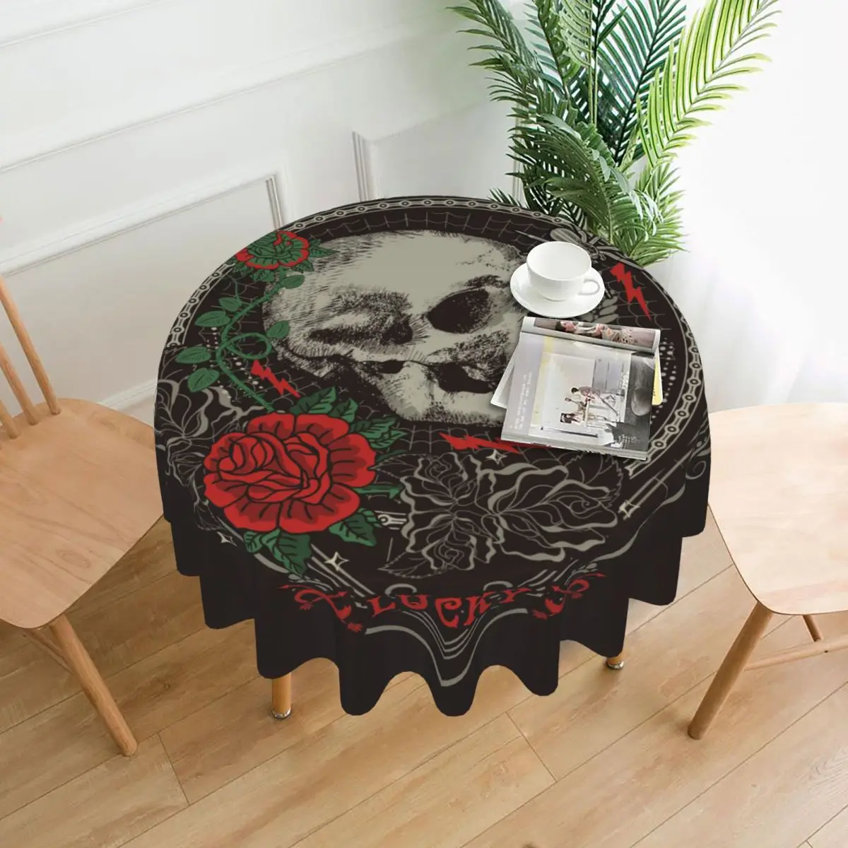 Gothic Skull And Roses Decorative Tablecloth Thick Round Party Dining Table Cover Tea Table Cloth
Gothic Skull And Roses Decorative Tablecloth Thick Round Party Dining Table Cover Tea Table Cloth