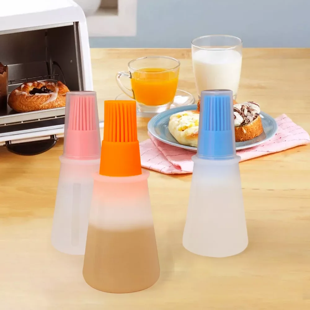 Silicone Oil Bottle With Brush Portable Baking BBQ Basting Brush Pastry Oil Brush Kitchen Baking Honey Oil barbecue Tool Gadgets
Silicone Oil Bottle With Brush Portable Baking BBQ Basting Brush Pastry Oil Brush Kitchen Baking Honey Oil barbecue Tool Gadgets