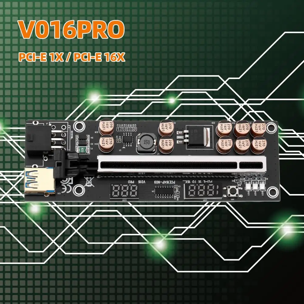 Компактная PCI-E 1X до 16X карта адаптера PCIE Райзер позолоченный интерфейс PCI-E Защитная Плата расширения для майнинга
Компактная PCI-E 1X до 16X карта адаптера PCIE Райзер позолоченный интерфейс PCI-E Защитная Плата расширения для майнинга