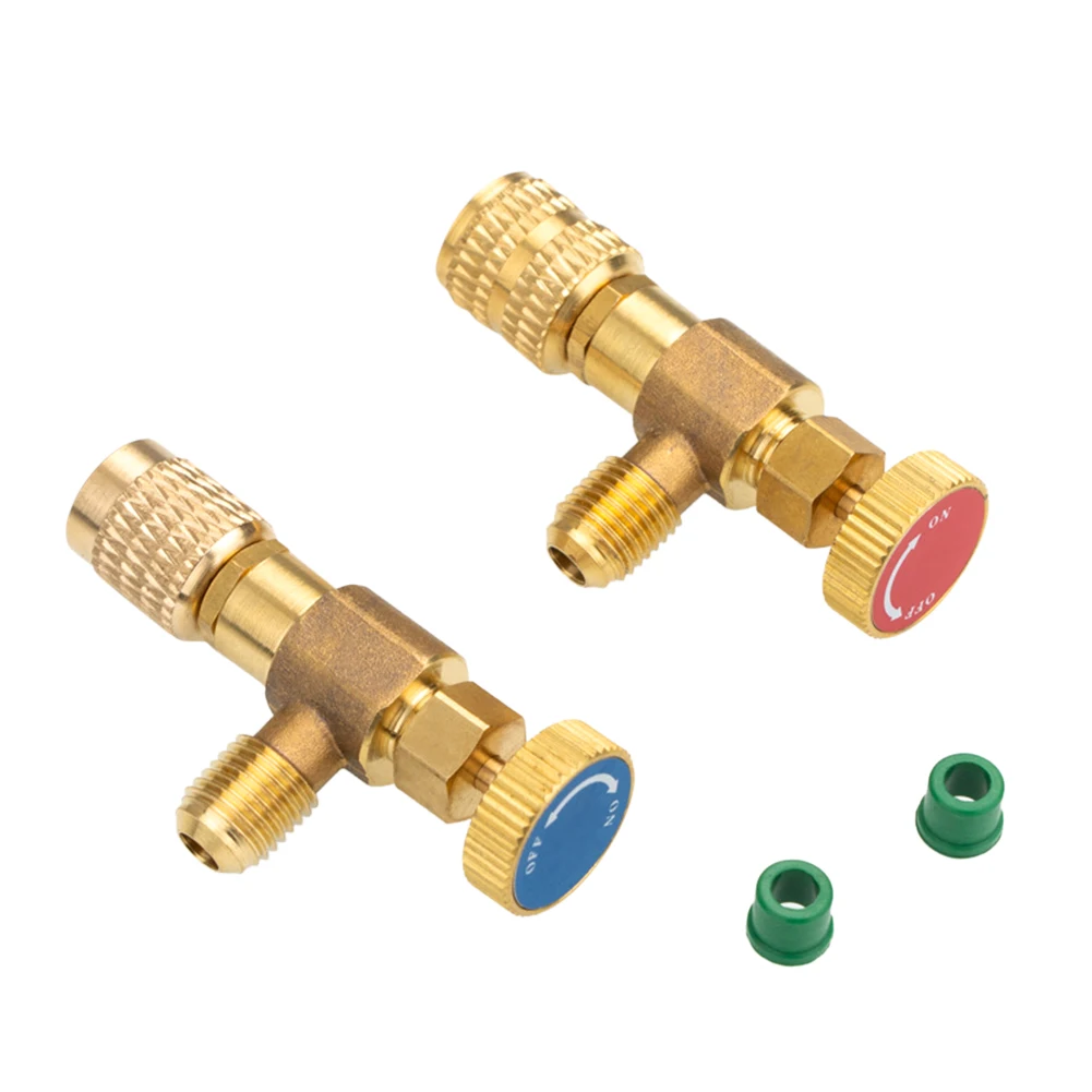 Air Conditioning Refrigerant Safety Valve R22 1/4 inch R410 5/16 inch Refrigeration Charging Liquid Adapter Charging Hose Valves
Air Conditioning Refrigerant Safety Valve R22 1/4 inch R410 5/16 inch Refrigeration Charging Liquid Adapter Charging Hose Valves