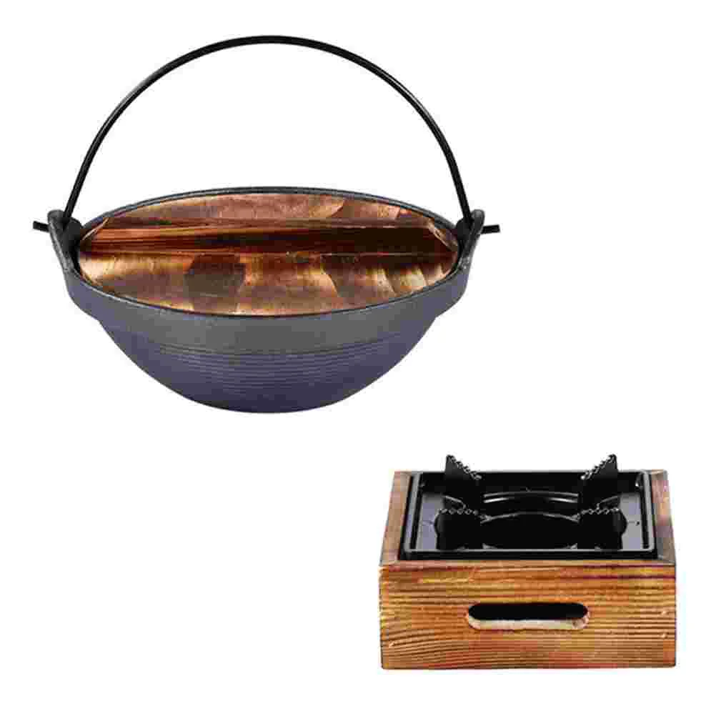 Sukiyaki Practical Stockpot Hanging Iron Non-stick Camping Cooking Stove Cast Pan Household High Temperature Soup Wooden Pans
Sukiyaki Practical Stockpot Hanging Iron Non-stick Camping Cooking Stove Cast Pan Household High Temperature Soup Wooden Pans