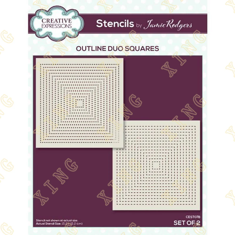 2022 Stencils Squares Set of 2 NEW DIY Layering Stencils Wall Painting Scrapbook Embossing Album Decorative Paper Card Reuseable
2022 Stencils Squares Set of 2 NEW DIY Layering Stencils Wall Painting Scrapbook Embossing Album Decorative Paper Card Reuseable
