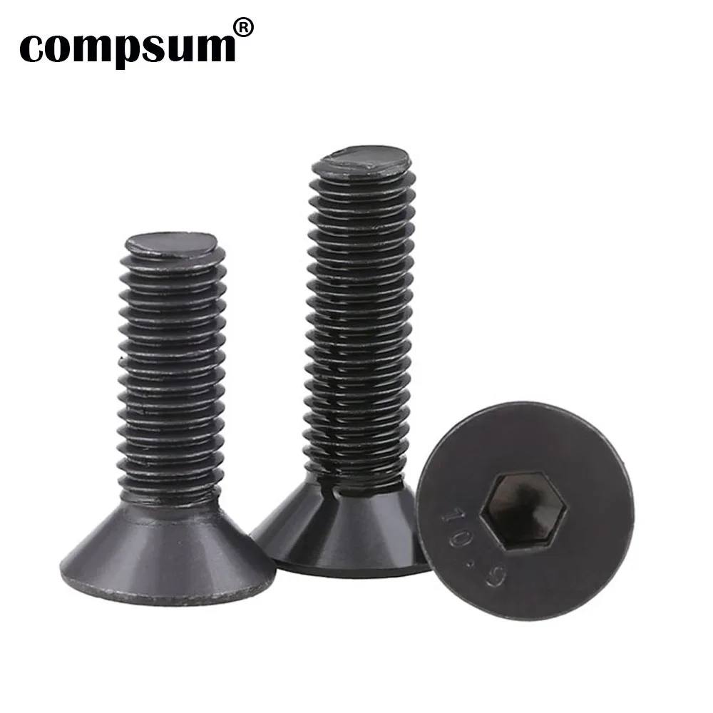 Compsum Grade 12.9 Black High Strength Flat Head Hexagon Screw Black Bolt Flat Cup M3M4M5M6M8M10
Compsum Grade 12.9 Black High Strength Flat Head Hexagon Screw Black Bolt Flat Cup M3M4M5M6M8M10