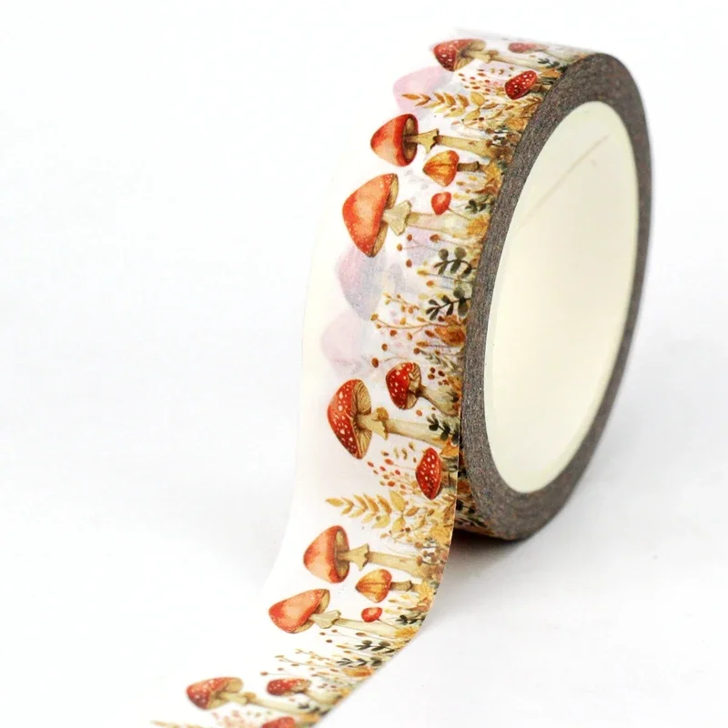 GREATHOPE WASHI TAPE Винтажные грибы и листья 
GREATHOPE WASHI TAPE Винтажные грибы и листья