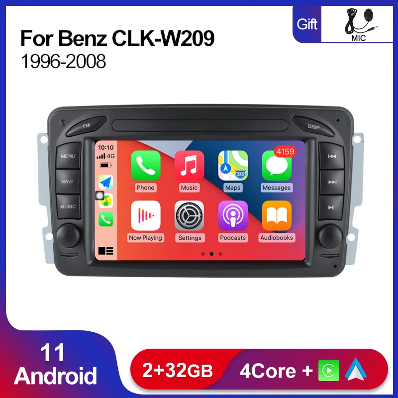 Автомобильный мультимедийный плеер, плеер на Android 11, 2 Гб ОЗУ, 32 Гб ПЗУ, с GPS, Wi-Fi, FM, без DVD, для Mercedes Benz CLK W209, W463, W208
Автомобильный мультимедийный плеер, плеер на Android 11, 2 Гб ОЗУ, 32 Гб ПЗУ, с GPS, Wi-Fi, FM, без DVD, для Mercedes Benz CLK W209, W463, W208