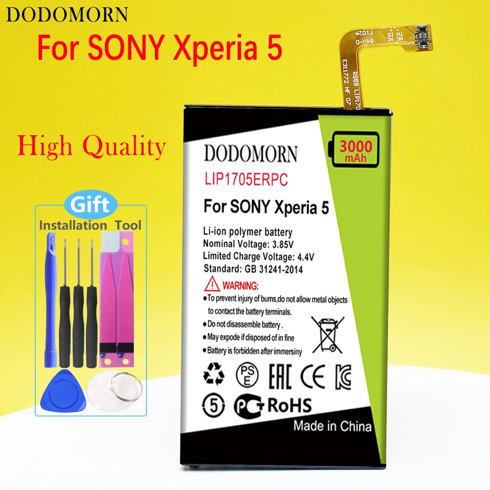 Аккумулятор DODOMORN LIP1705ERPC для SONY Xperia 5 мобильный телефон высокое качество + номер отслеживания
Аккумулятор DODOMORN LIP1705ERPC для SONY Xperia 5 мобильный телефон высокое качество + номер отслеживания