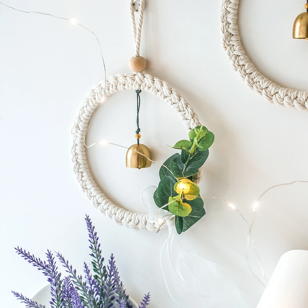 Braided Pendant Tapestry With Bell Bedroom Livingroom Children Room Decorations Cotton Material Handmade Pendant INS Style
Braided Pendant Tapestry With Bell Bedroom Livingroom Children Room Decorations Cotton Material Handmade Pendant INS Style